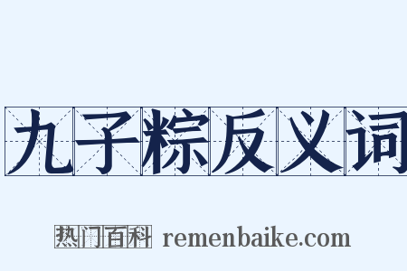 九子粽反义词是什么意思的图片